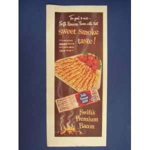  Swifts Premium bacon 50s Print Ad,vintage Magazine Print 
