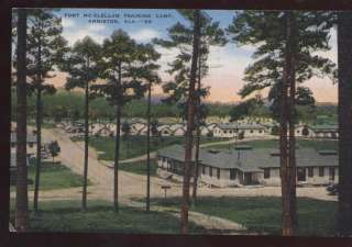 Postcard ANNISTON AL Fort McClellan Camp 1940s  