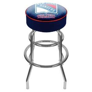 NHL New York Rangers Padded Bar Stool   Game Room Products Pub Stool 