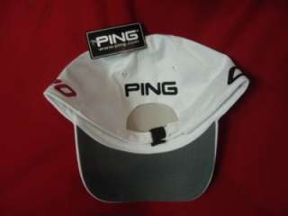 NEW Ping Tour Unstructured G20 ANSER Adjustable Hat/Cap WHITE  