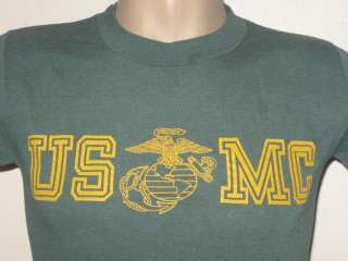 vintage 80s UNITED STATES MARINE CORPS T Shirt XXS military army soft 