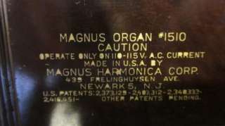 Vintage Bakelite Magnus Organ Piano 1510 Childs Toy Salesman Sample 