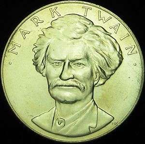   Ounce Gold Medal   Mark Twain, American Arts Commemorative Series   DB