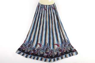 Bohemian Elegant Cotton Skirt Boho Hippy Hippie Gypsy XS S M L sk023 