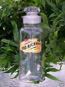 Glass Label Apothecary Bottle~LARGE~Pharmacy~LUG~1800s  
