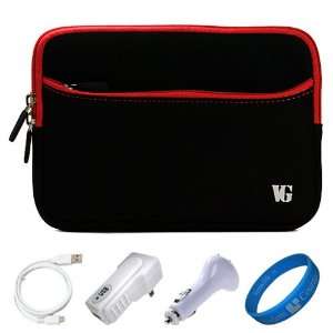 Red Trim Durable Scratch Resistant Neoprene Sleeve Protective Carrying 