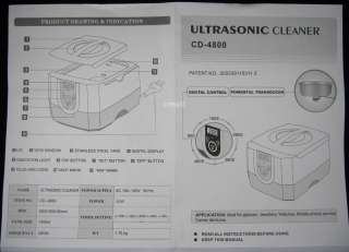 Ultrasonic Cleaner for Dental Jewellery Glass 220V  