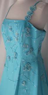 Dress Gown Party Gala Evening Pageant Prom Aqua 3XL 18  
