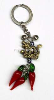 Chinese Oriental Evil Eye Feng Shui DRAGON KeyChain Lucky Charm NEW 