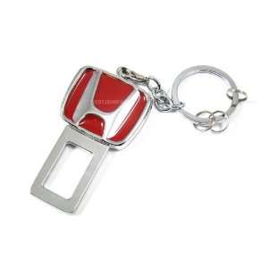  Rare JDM Honda Red H Key Chain + Seat Belt Ornament: Home 
