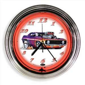    Camaro Chevy Neon Wall Clock for Game Room and more