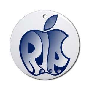  R.I.P. Steve Jobs Cool Blue Apple on a 2 7/8 inch Ceramic 