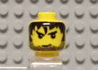 Lego Minifig Head Indiana Jones Beard Stubble Brown