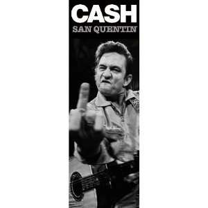   Johnny Cash (Middle Finger, Door) Music Poster Print