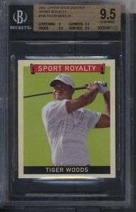 2007 UD Goudey Sport Royalty Tiger Woods BVG 9.5 MINT  