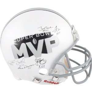  Super Bowl MVP Autographed Helmet  Details: 6 Signatures 