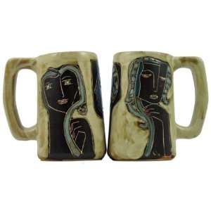 Set Of Two (2) MARA STONEWARE COLLECTION   16 Oz Coffee Cup 