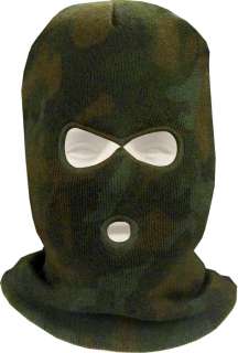   Weather 3 Hole Woodland Camo Balaclava Ski Face Mask Head Cover  