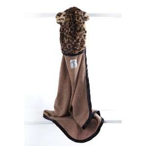  Luxe Leopard Infant Hooded Towel with Ears Baby