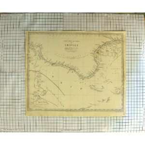   WALKER ANTIQUE MAP 1837 NORTH AFRICA BARBARY TRIPOLI