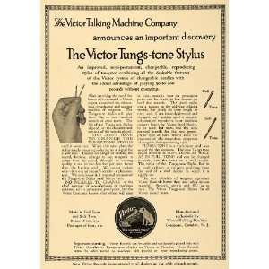  1916 Ad Victor Tungs tone Stylus Full Tone Needles Soft 