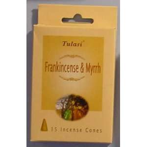  Tulasi Incense Cones   15 Cones (Frankincense & Myrrh 