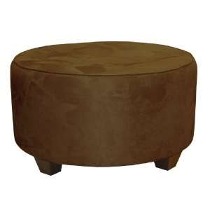 Clybourn Round Tufted Cocktail Ottoman by Skyline Furniture in 
