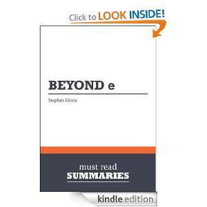 Summary Beyond e   Stephen Diorio 12 Ways Technology Is Transforming 