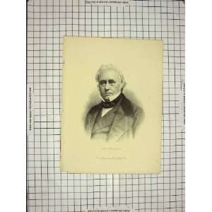  ANTIQUE PORTRAIT LORD MACAULAY ENGRAVING: Home & Kitchen