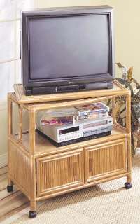 New Wicker & Rattan Furniture Swivel TV Cart  