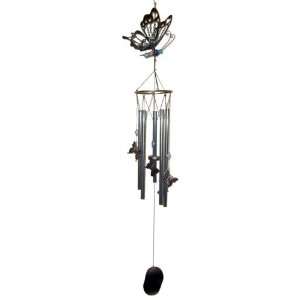   Blue And Purple Butterfly Tubular Wind Chime: Patio, Lawn & Garden