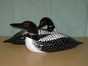 Loon Pair 21, Hand Painted, Hand Carved, Signed Origional  