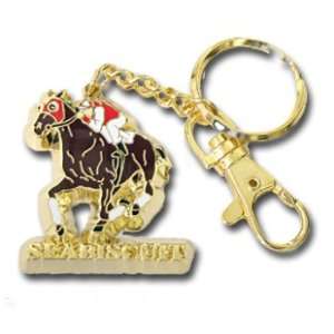  Seabiscuit Heavy Brass Key Chain