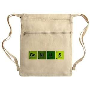  Messenger Bag Sack Pack Khaki Genius Periodic Table of 