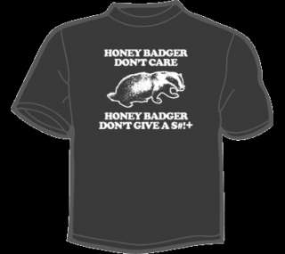 HONEY BADGER DONT CARE T Shirt MENS funny vintage 80s  