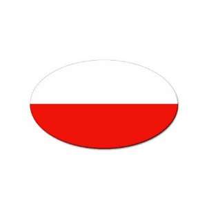 Poland Flag oval sticker