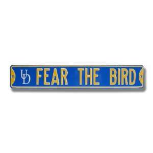 DELAWARE FIGHTIN BLUE HENS FEAR THE BIRD w/UD logo AUTHENTIC METAL 