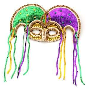  Mardi Gras Sequin Jester Mask 