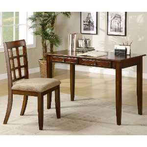   : Andra Wood Table Desk with Two Drawers & Desk Chair: Home & Kitchen