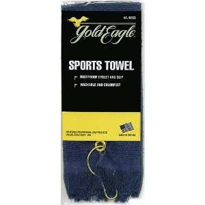  Navy Sports Towel by Gold Eagle with Fastening Clip/Eyelet 