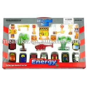  pullback car with road sign: Toys & Games