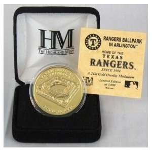  Rangers Ballpark 24KT Gold Commemorative Coin Everything 