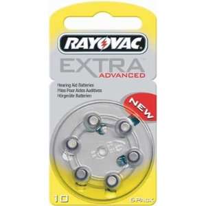  Rayovac Hearing Aid Batteries Size 10 (6 batteries 