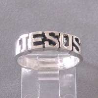Jesus Believe Band Sterling Silver Ring