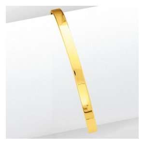  14k Yellow Gold Flexible Bangle Bracelet: Jewelry