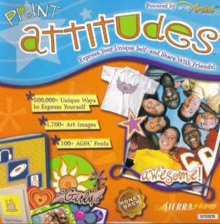 Print Attitudes PC CD kids creativity projects creator  