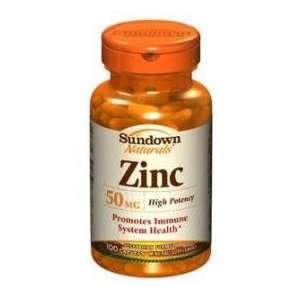  Sundown Zinc High Potency 50mg Caplets 100 Health 