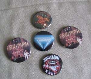 TRIUMPH SET OF 5 METAL PINBACK COLLECTOR PINS MINTY  