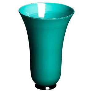 Venini Anni Trenta 14.5 Inch Opalescent Green Vase 