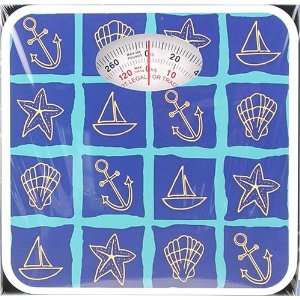   Weight Scale Nautical Theme, Glass Bathroom Scale..Body Fat Scales